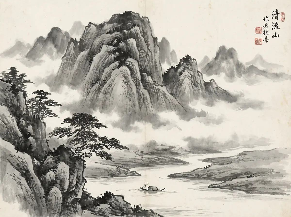 云顶国际金沙国际远山云雾水墨画意境